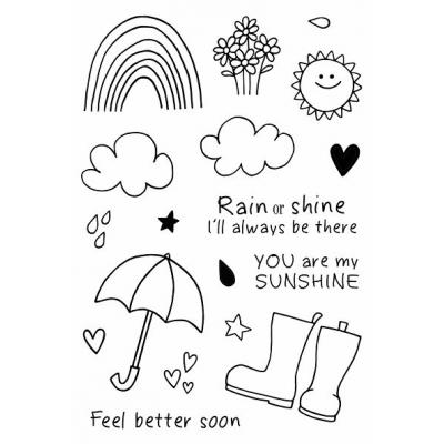 Jane's Doodles Clear Stamps - Rain Or Shine